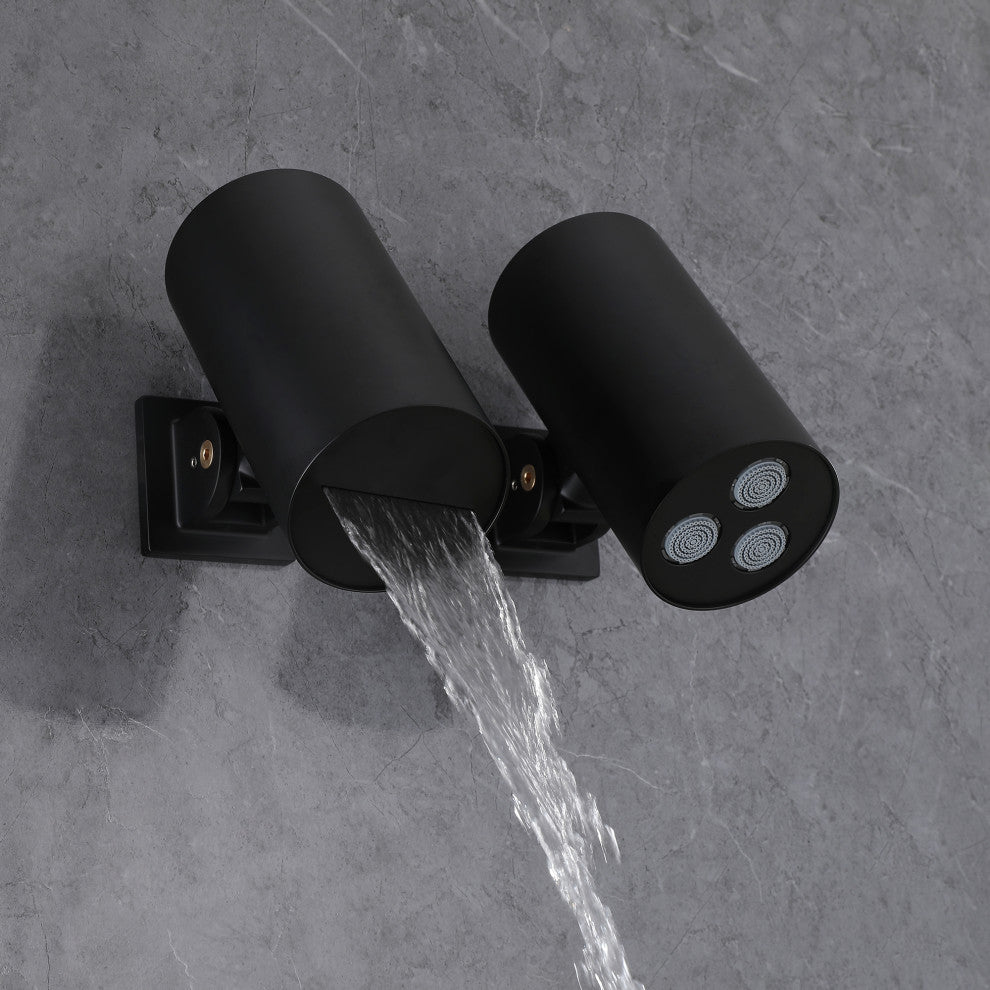 Unique Shower System With Handheld Shower, Matte Black