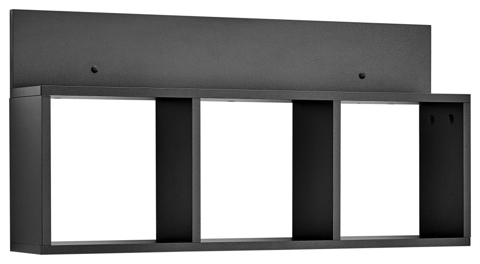 Danya B. Modern 3 Cube Floating Wall Shelf With Display Ledge, Black