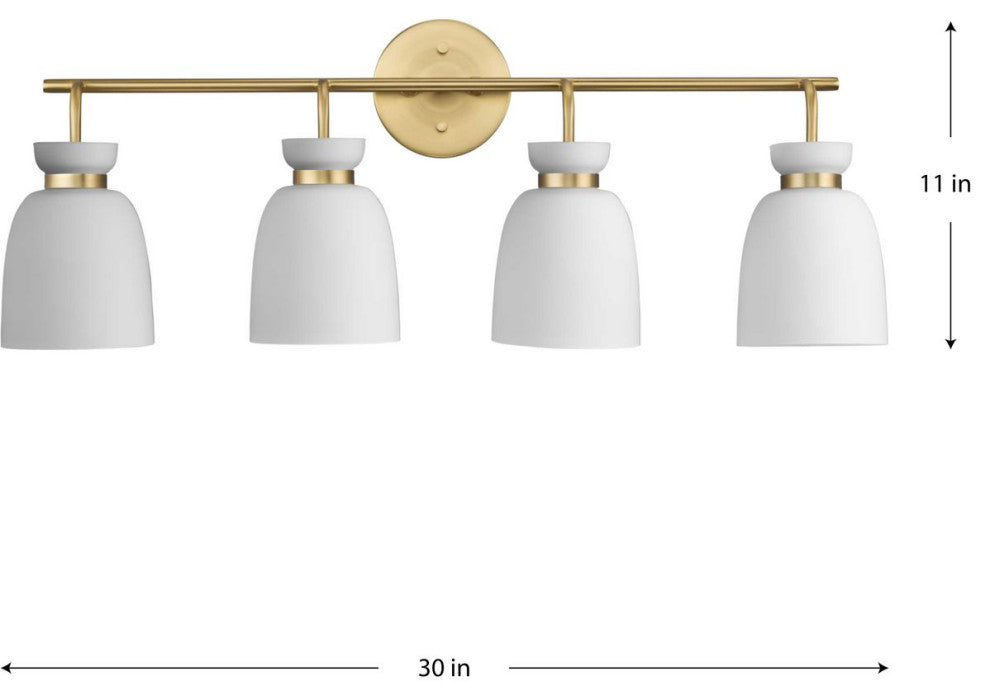 Lexie Collection Contemporary Vanity Light, Brushed Gold