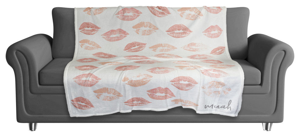 Muah Lips 50x60 Coral Fleece Blanket