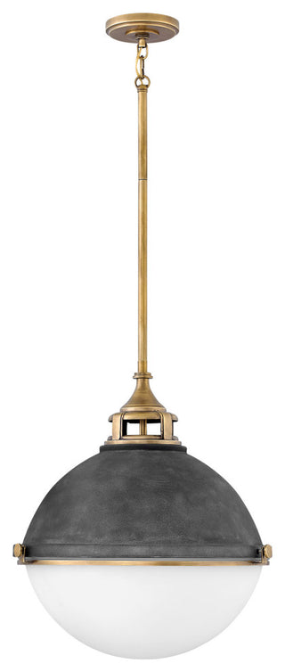 Hinkley Lighting 4835 Fletcher 2 Light 18"W Pendant - Aged Zinc