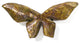 Knob 3.38"x1.5", Satin Stainless Novelty Bronze Butterfly Knob