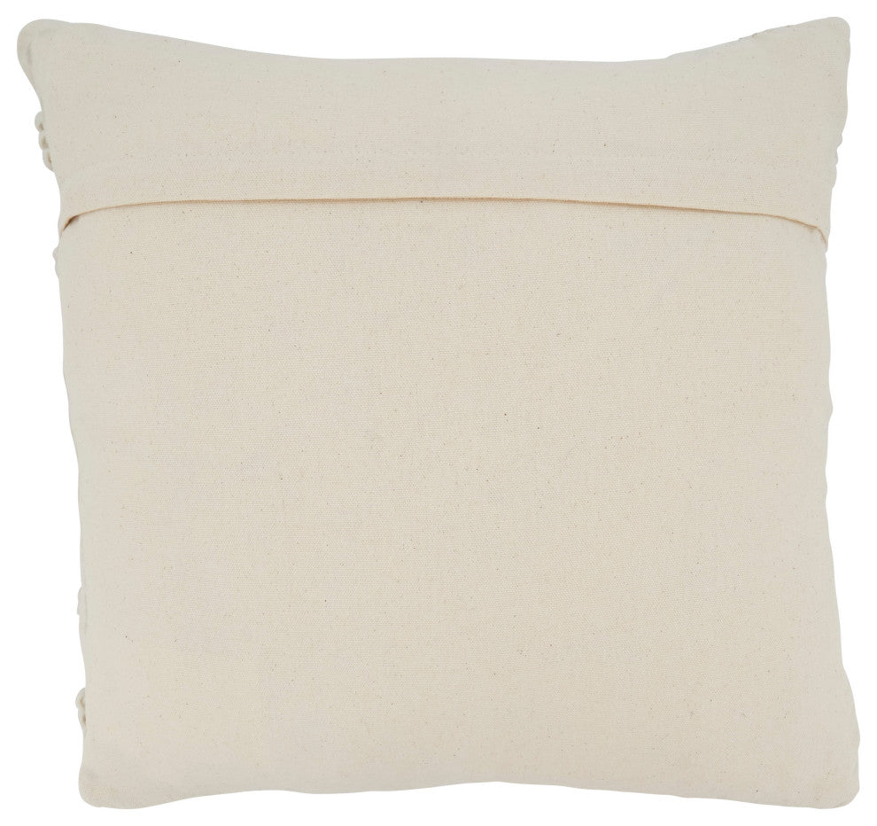 Poly-Filled Throw Pillow With Woven Textured Design