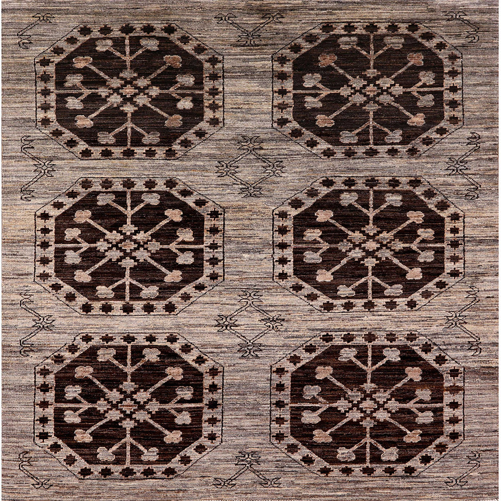 Ahgly Company Indoor Square Mid-Century Modern Area Rugs, 3' Square