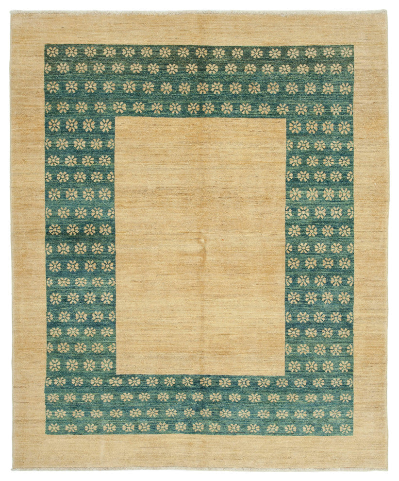 Rug N Carpet - Hand-Knotted Oriental 6' 6" x 7' 10" Unique Oushak Area Rug