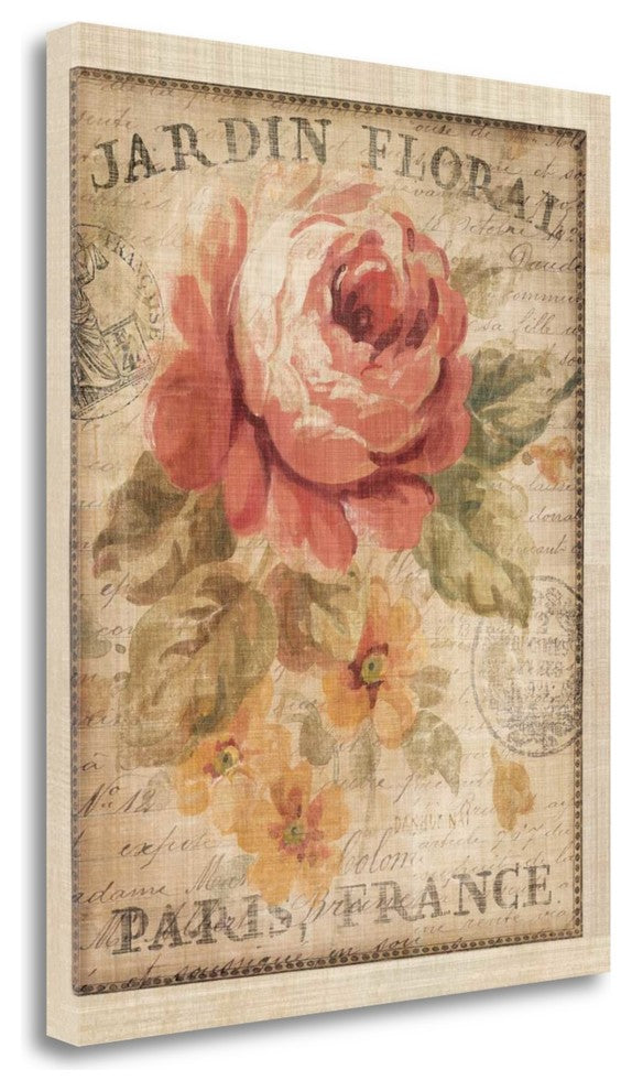 "Parisian Flowers II" By Danhui Nai, Giclee Print on Gallery Wrap Canvas