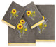 Linum Home Textiles 100% Turkish Cotton GIRASOL 4PC Embellished Towel Set