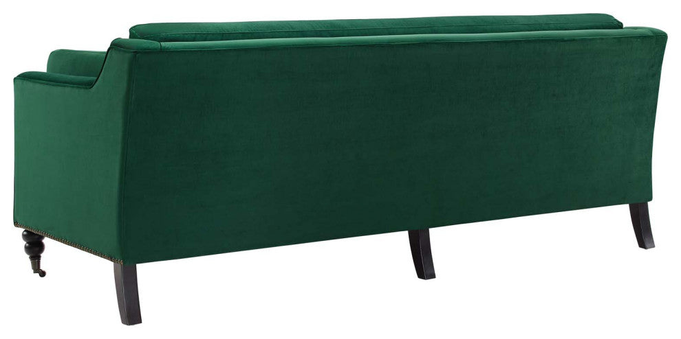 Sofa, Velvet, Green, Modern, Living Lounge Room Hotel Lobby Hospitality