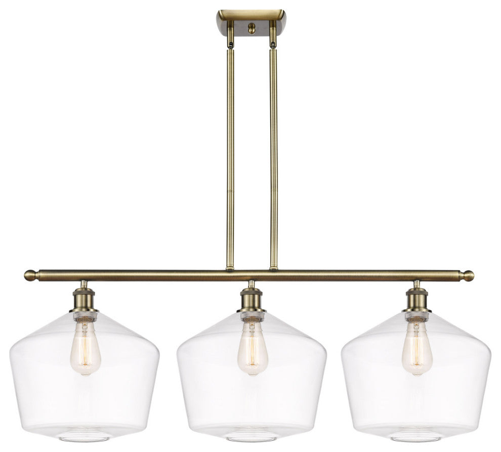 Innovations 516-3I-AB-G652-12 3-Light Island Light, Antique Brass