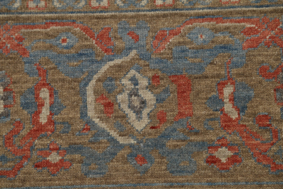 Silver Washed Geometric Ziegler Turkish Oriental 10x13 Area Rug Wool Carpet