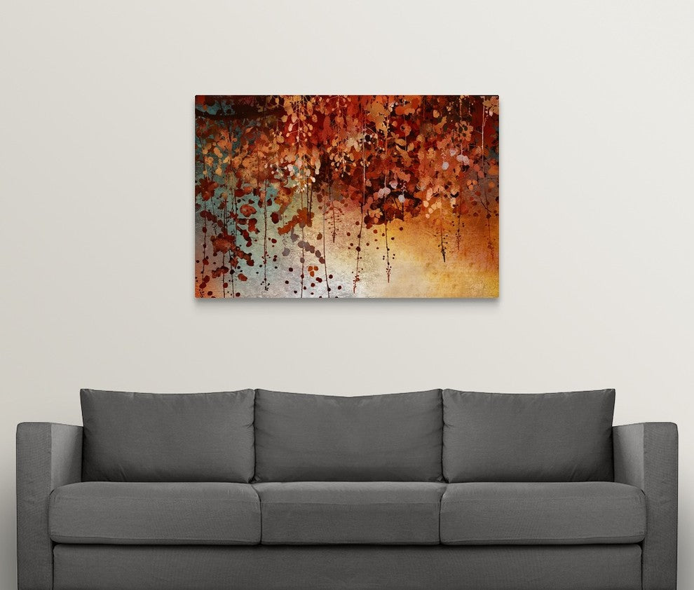 Cascading Leaves Wrapped Canvas Art Print, 48"x32"x1.5"