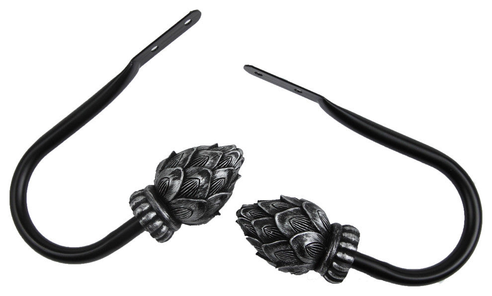 Bud Holdback, Set of 2, Black, Black