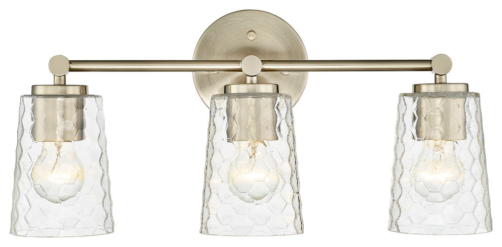 Ashli 3 Light 20" Modern Gold Bathroom Vanity Light