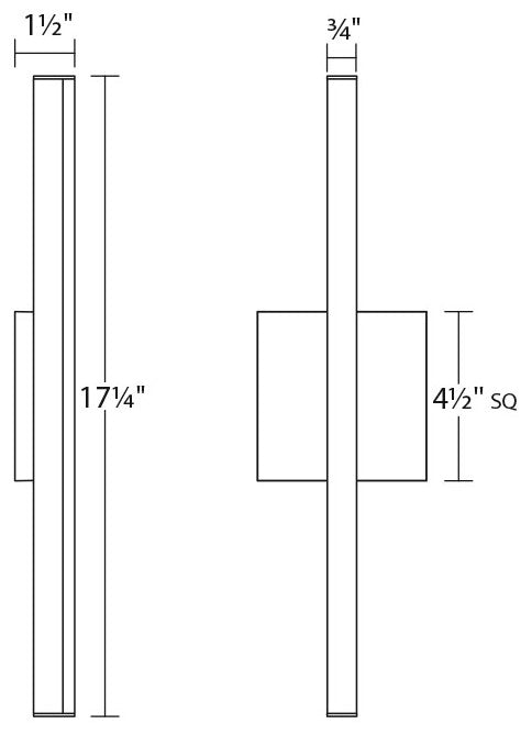 Sonneman 2769 Stix 18" LED Bath Bar - Bright Satin Aluminum