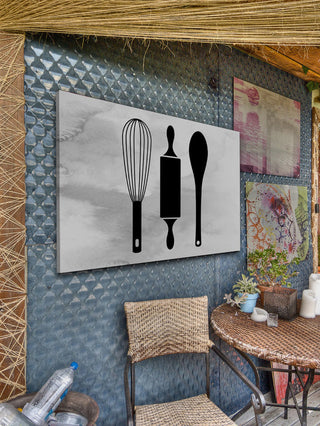 "Baking Utensils" Painting Print on Wrapped Canvas