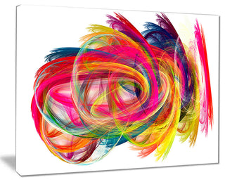 "Colorful Thick Strokes" Abstract Digital Art Canvas Print