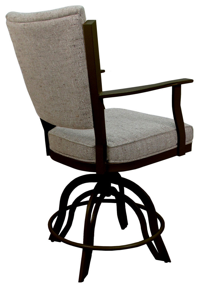 Montana Swivel Tilt Metal 30" Bar Stool or Counter 26" on A Base, Hemsath Driftwood - Brown, 30"
