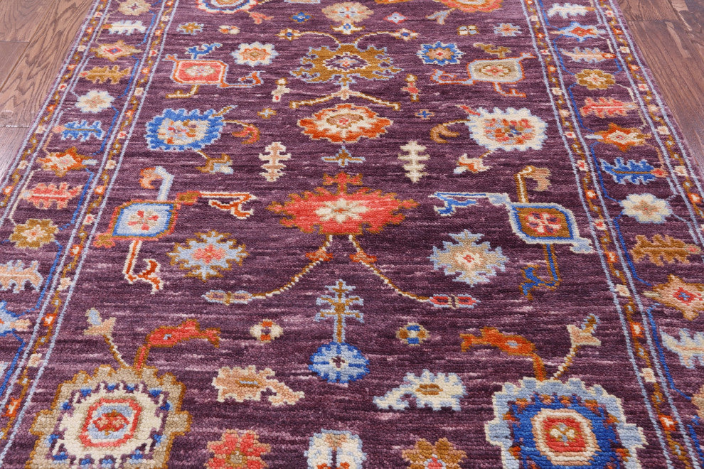 4' 3" X 6' 1" Hand Knotted Turkish Oushak Wool Rug - Q15467
