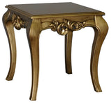 Traditional Wood Top End Table