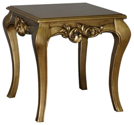 Traditional Wood Top End Table