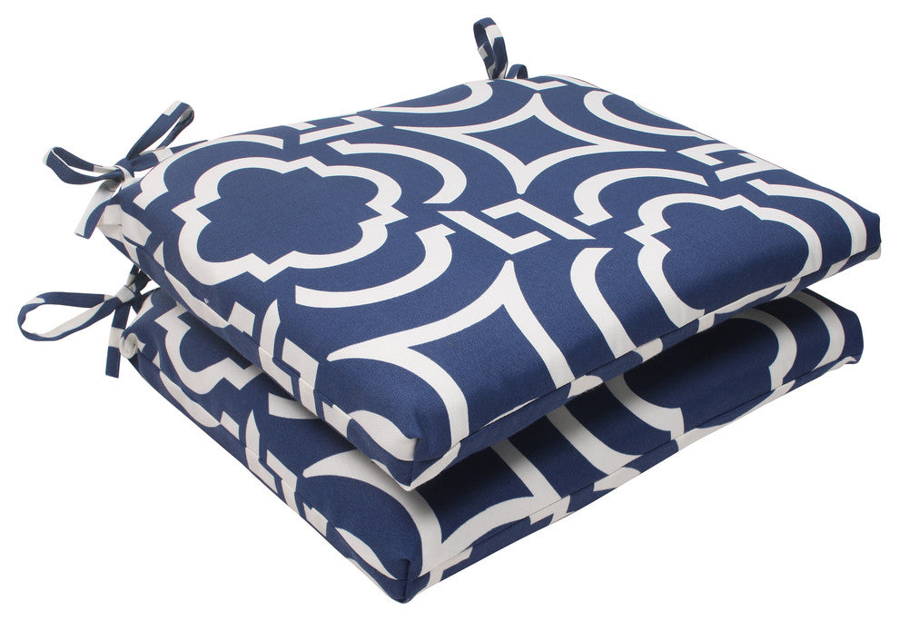 Carmody Navy Squared Corners Seat Cushion, Set of 2