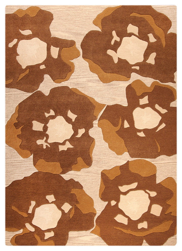 Poppy Rug, Brown, 5'6"x7'10"