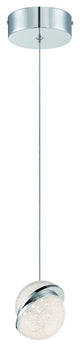 George Kovacs P1441-077-L, Silver Slice, 1-Light LED Mini Pendant
