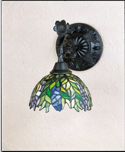 Meyda lighting 27387 8"W Tiffany Honey Locust Wall Sconce