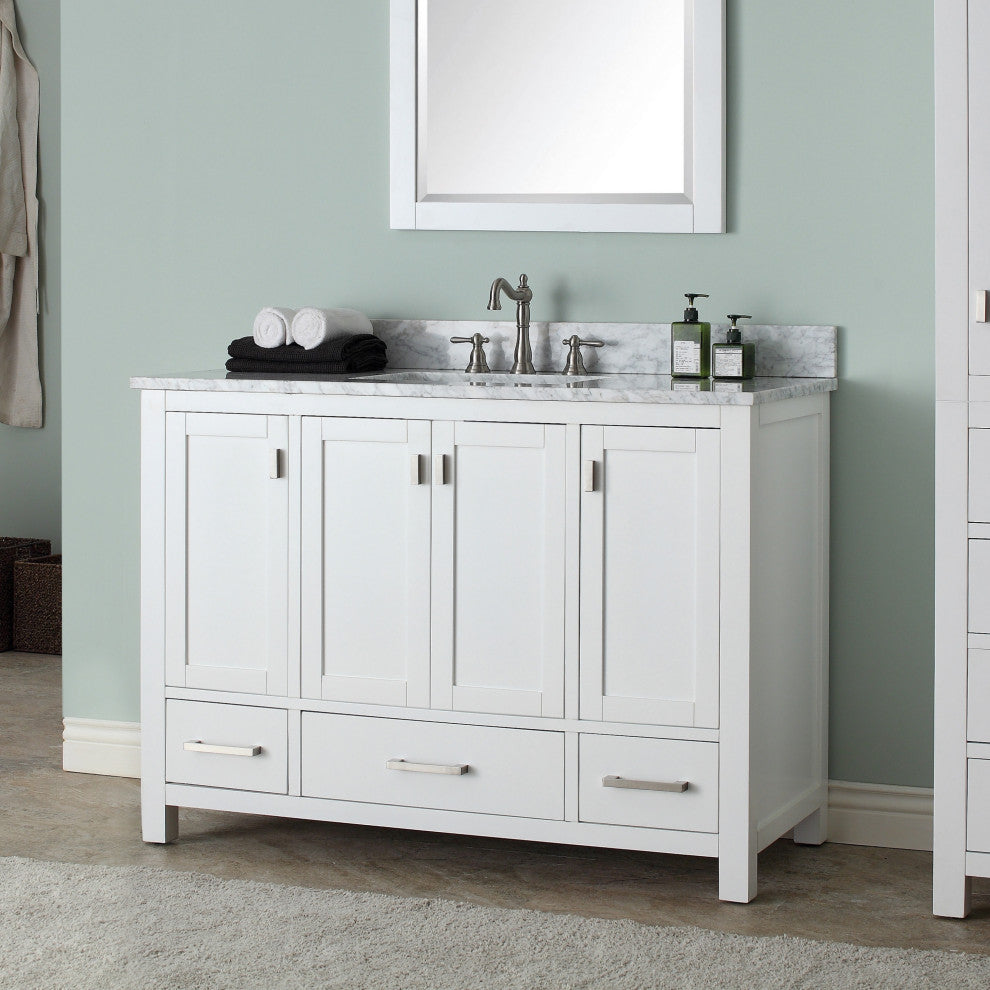 Avanity Modero 48" Vanity Only, White Finish