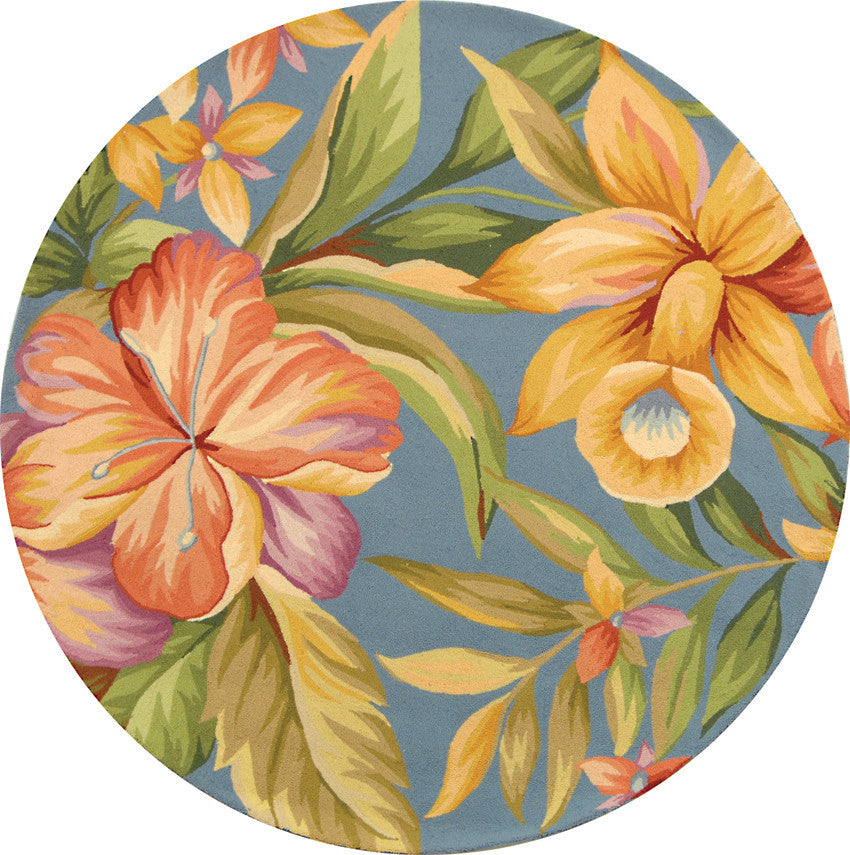 Safavieh Chelsea HK212C 8' Round Blue Rug