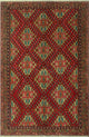 Fine Vintage Distressed Lahor 76 Red Rug