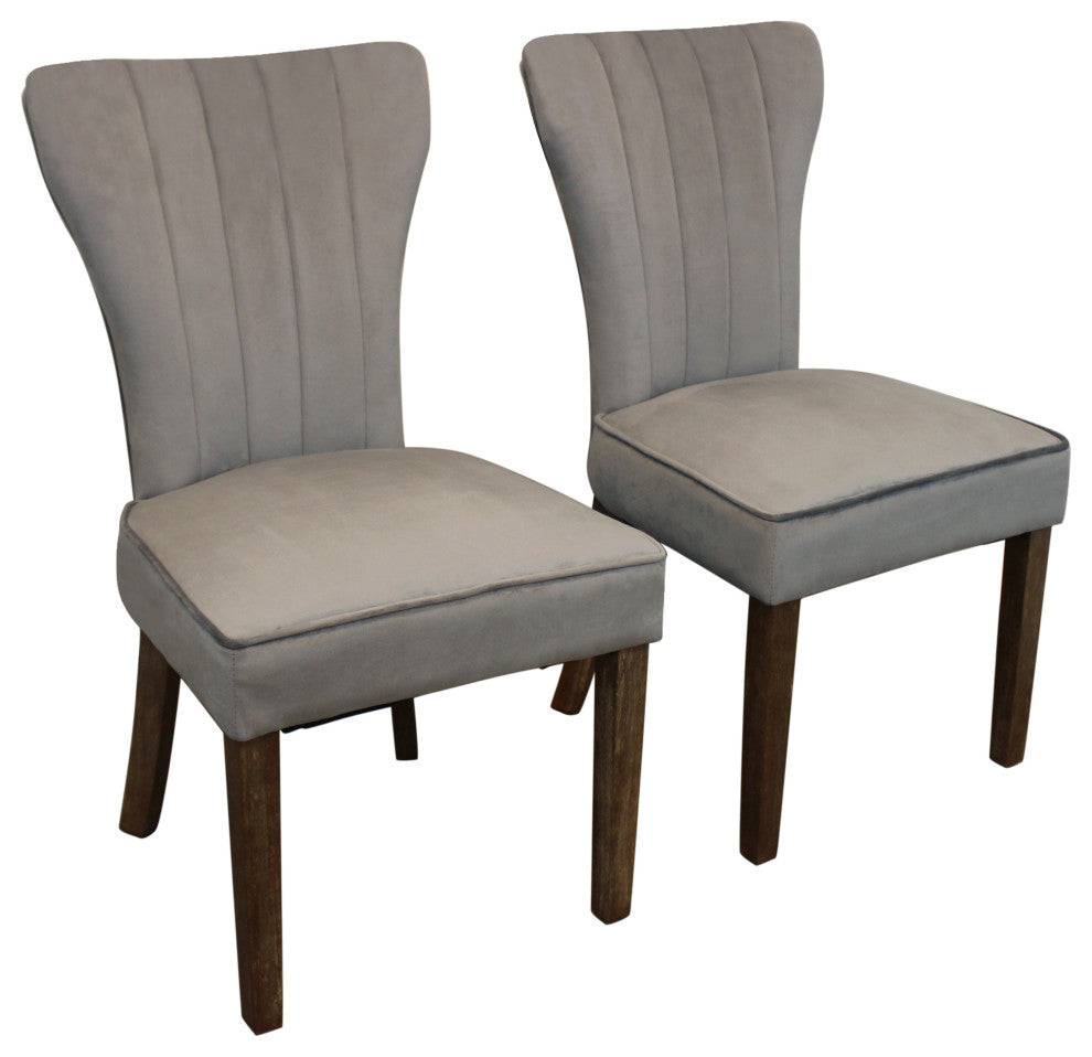 Jay 7-Piece Set With 60" Round Dining Table and 6 Upholstered Chairs, Mink