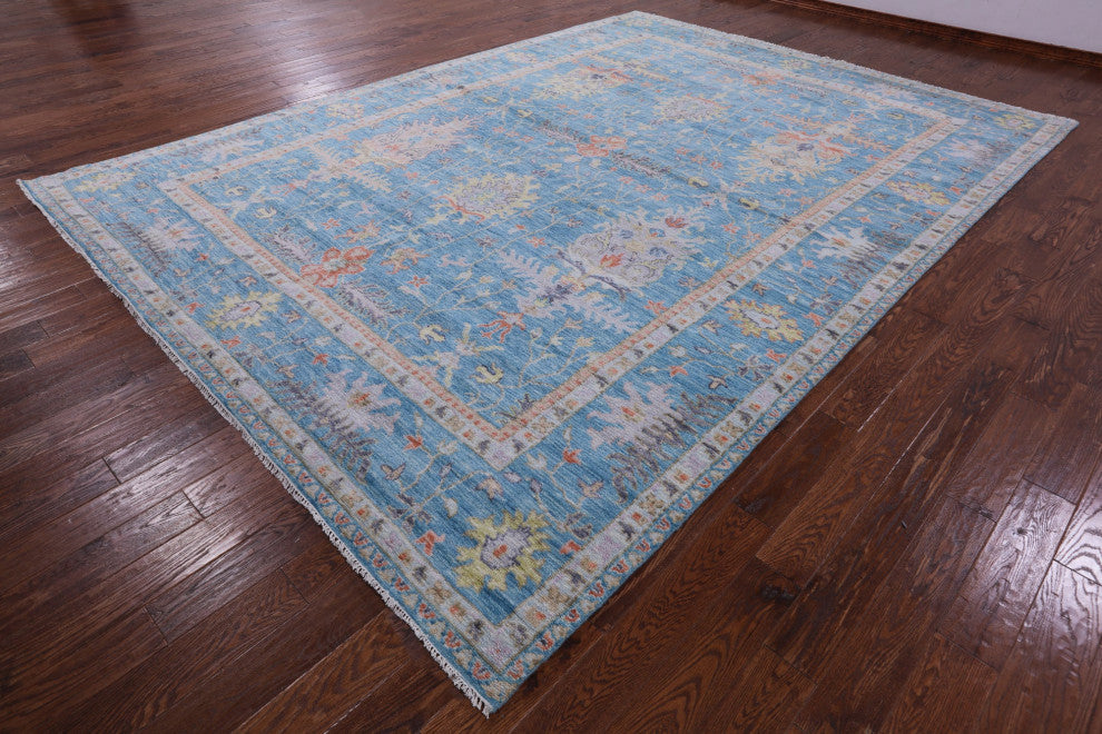 10' 1" X 13' 11" Turkish Oushak Handmade Wool Rug - Q13292