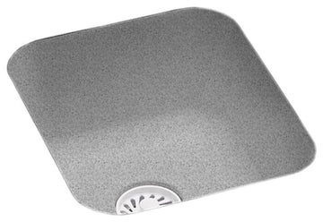 Swan 13x15x7 Solid Surface Undermount Bar Sink, Gray Granite
