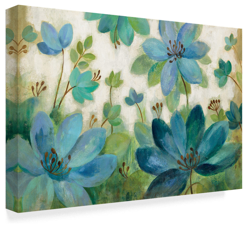 Silvia Vassileva ''Peacock Bloom'' Canvas Art, 32"x22"