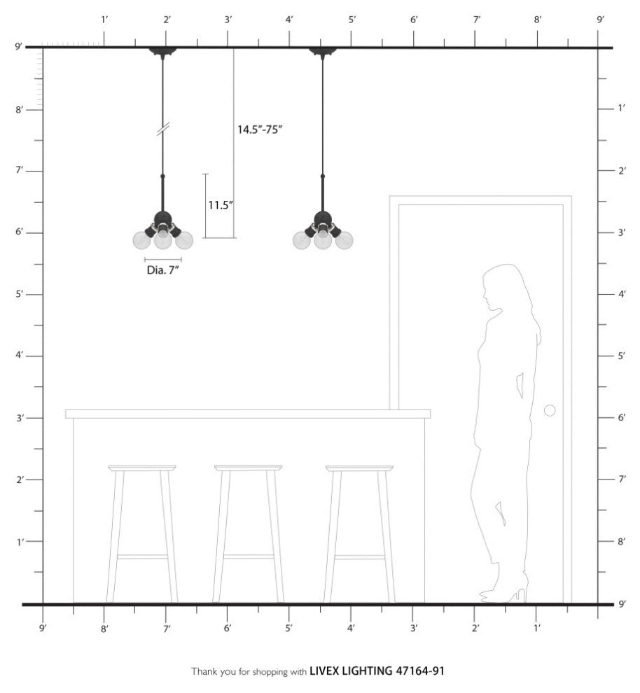 Lansdale 3 Light Brushed Nickel Pendant