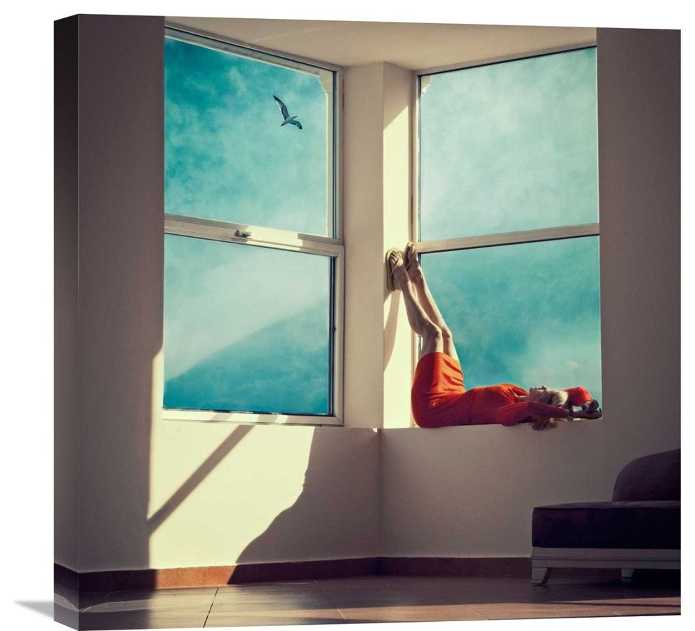 "Room With A View" Stretched Canvas Giclee by Ambra, 22"x22"