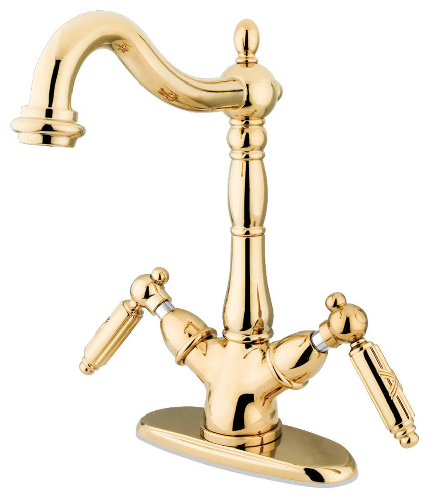Kingston Brass Vessel Sink Faucet, Polished Brass