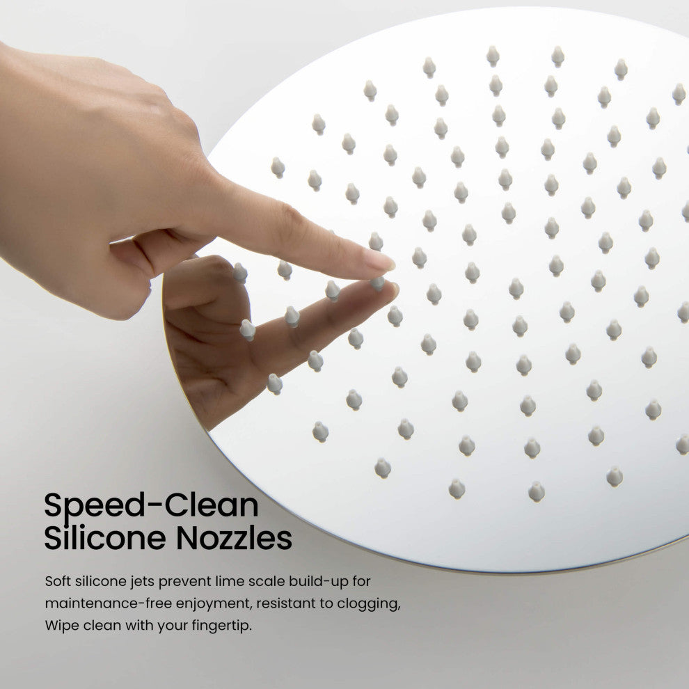 Circular Single Function Shower System, Rough, Valve, Chrome