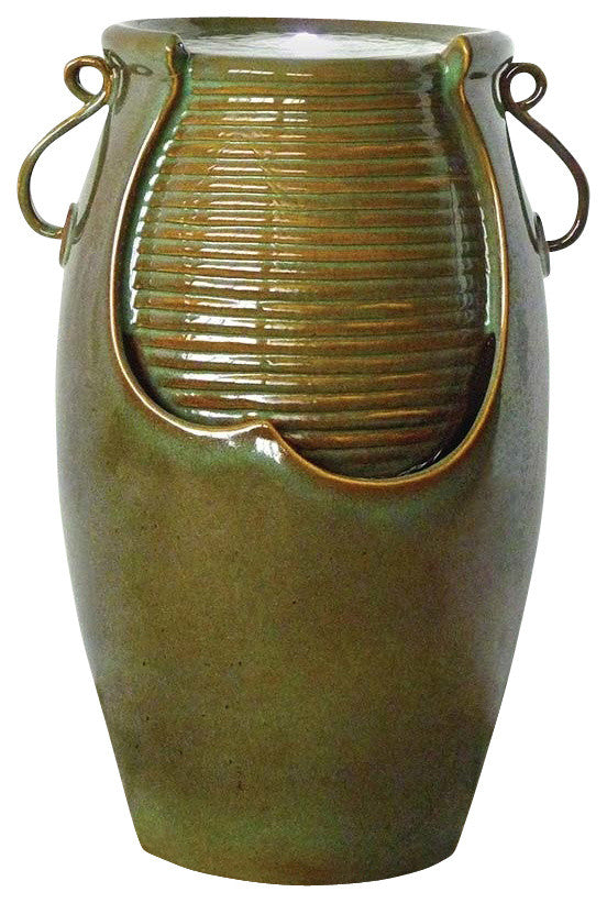 Ceramic Rippling Jar Fountain