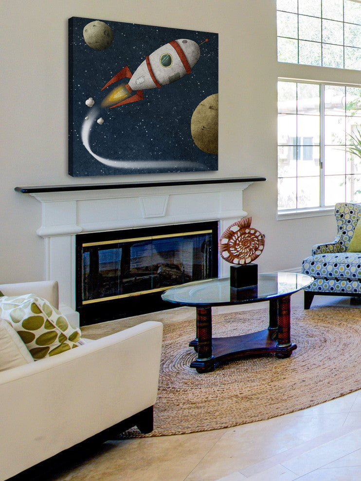 "Space Travel" Painting Print on Canvas