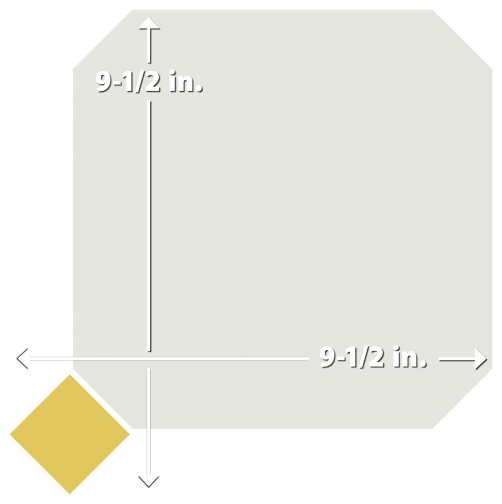 Vaudeville Octagon Nacar, Taco Lima Porcelain Floor/Wall Tile