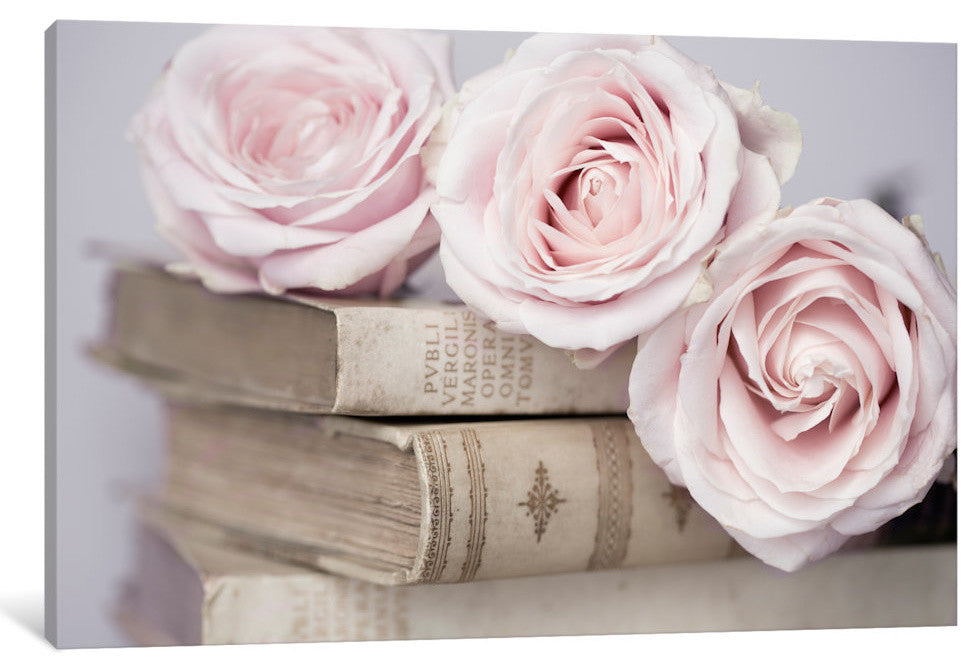 "Vintage Roses" Wrapped Canvas Art Print, 18x12x1.5