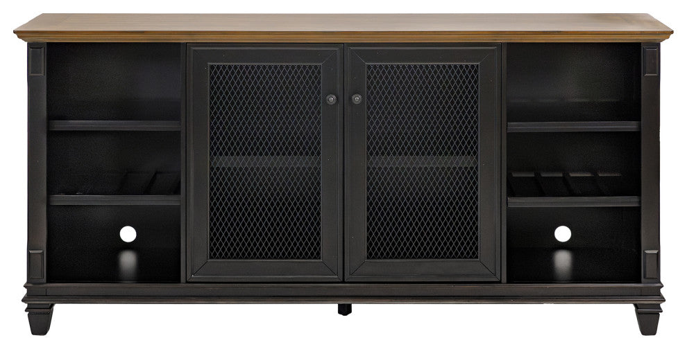 Traditional Wood Sideboard, Dining Storage, TV Stand, Black