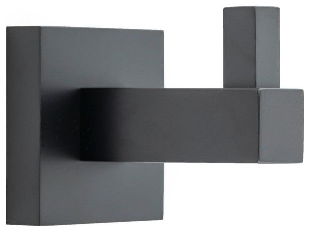 Italia Trieste Series 4 Piece Matte Black Bathroom Accessory Set