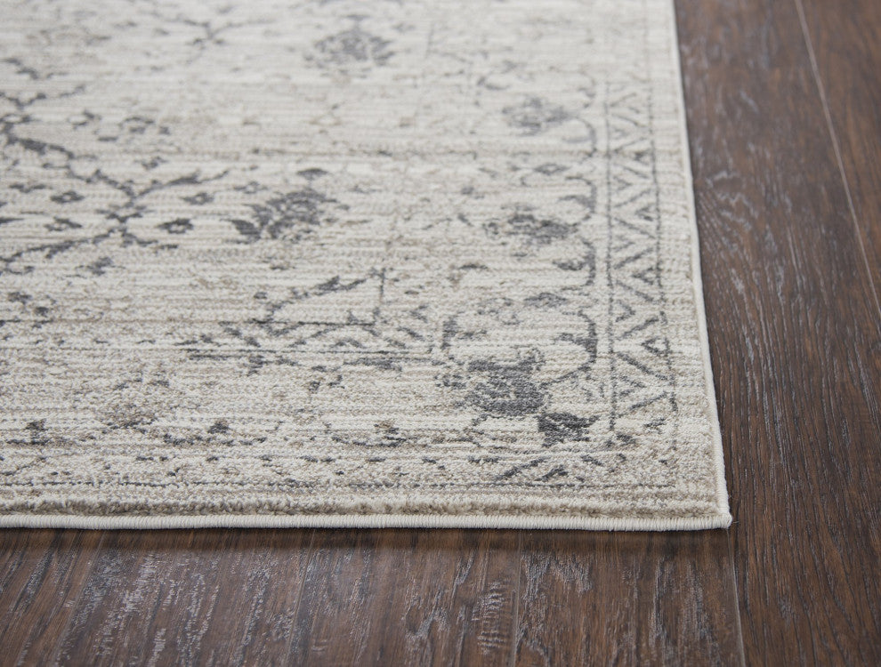 Panache PN6985 Natural Medallion Floral Area Rug, Rectangular 9'10"x12'6"