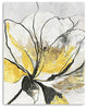 30" Modern Yellow and Black Flower Canvas Wall Art