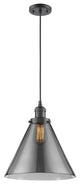 X-Large Cone 1-Light LED Pendant, Oil Rubbed Bronze, Glass: Smoked