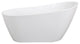 JimsMaison Acrylic Single Slipper Freestanding Soaking Bathtub, 67x31