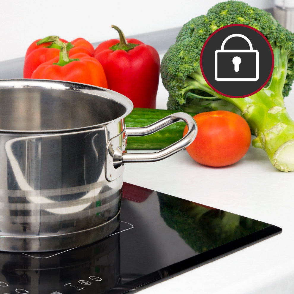 Built-in 36" 5 Elements Black Induction Cooktop Including Bridge Element